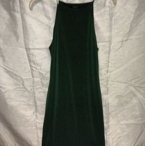 Forever 21 Dark Green Sleeveless Slim Dress